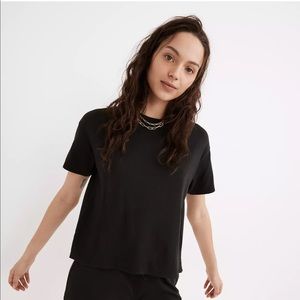 Madewell MWL Breeze Crewneck Boxy Tee Black size XL EUC